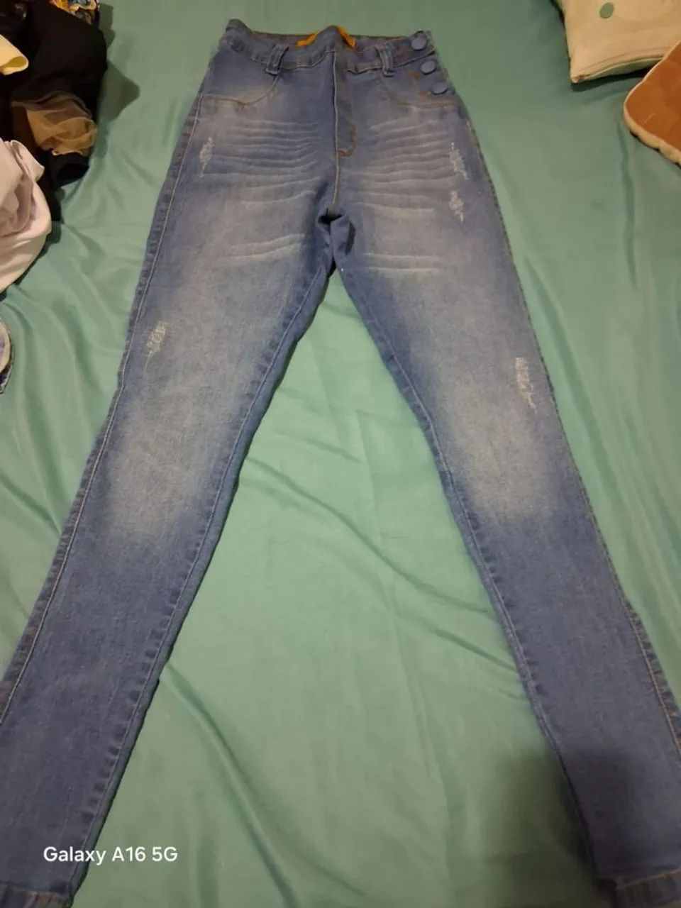 Calça Jeans Skinny Azul - Tamanho P