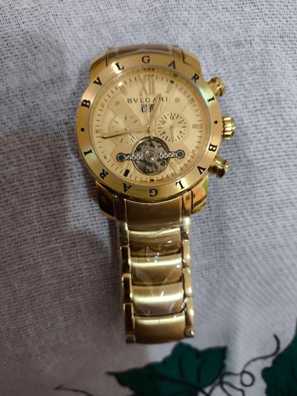 Relógio de pulso BVLGARI masculino dourado
