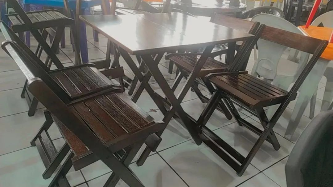Jogo de mesa madeira  - Foto 2