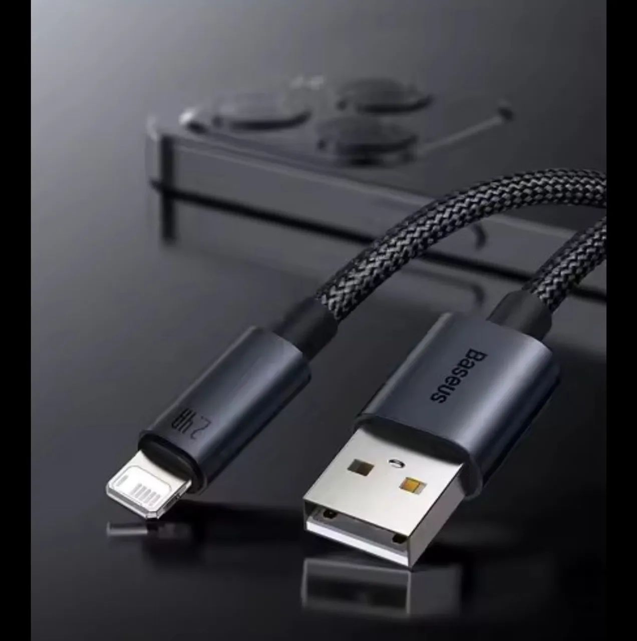 Cabo Lightning Baseus Original, 2.4A, alta velocidade, 1m (Novo) - Foto 2