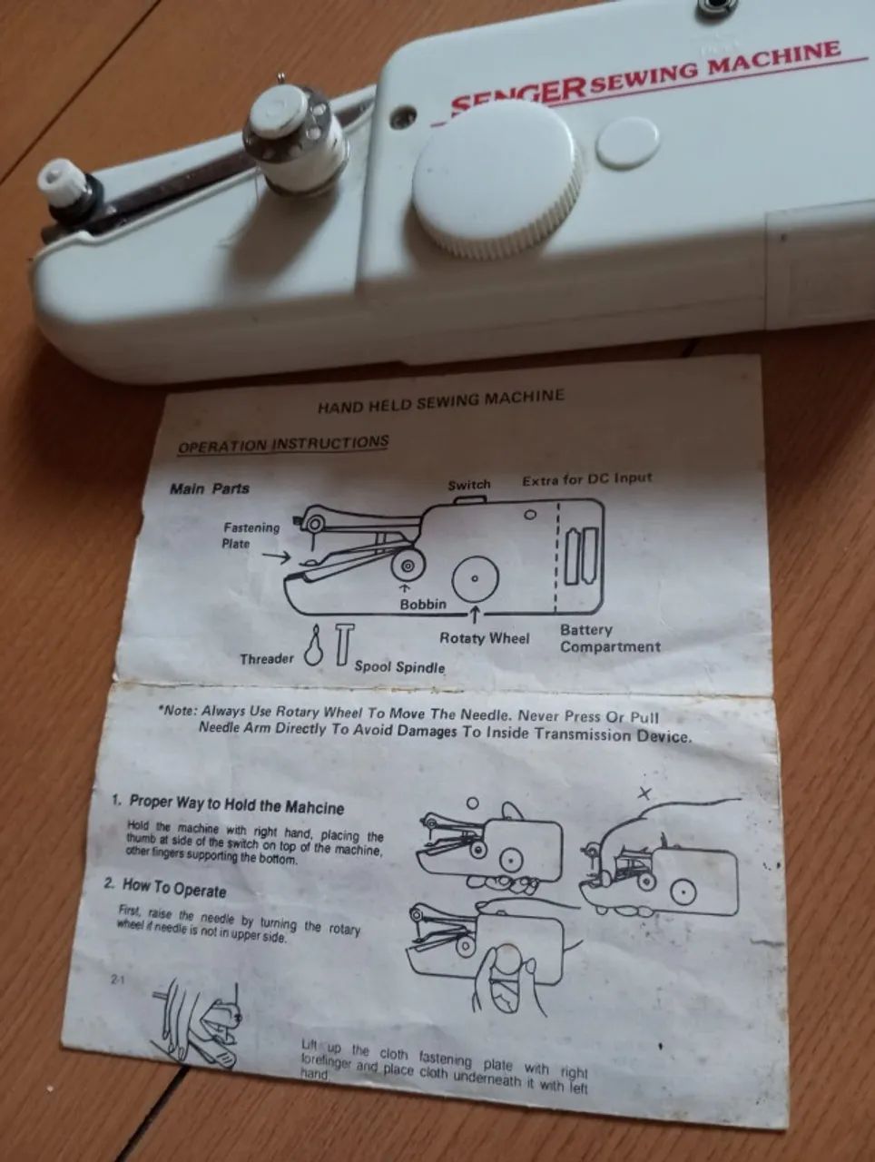 MÁQUINA DE COSTURA MANUAL PORTÁTIL SENGER - Foto 2