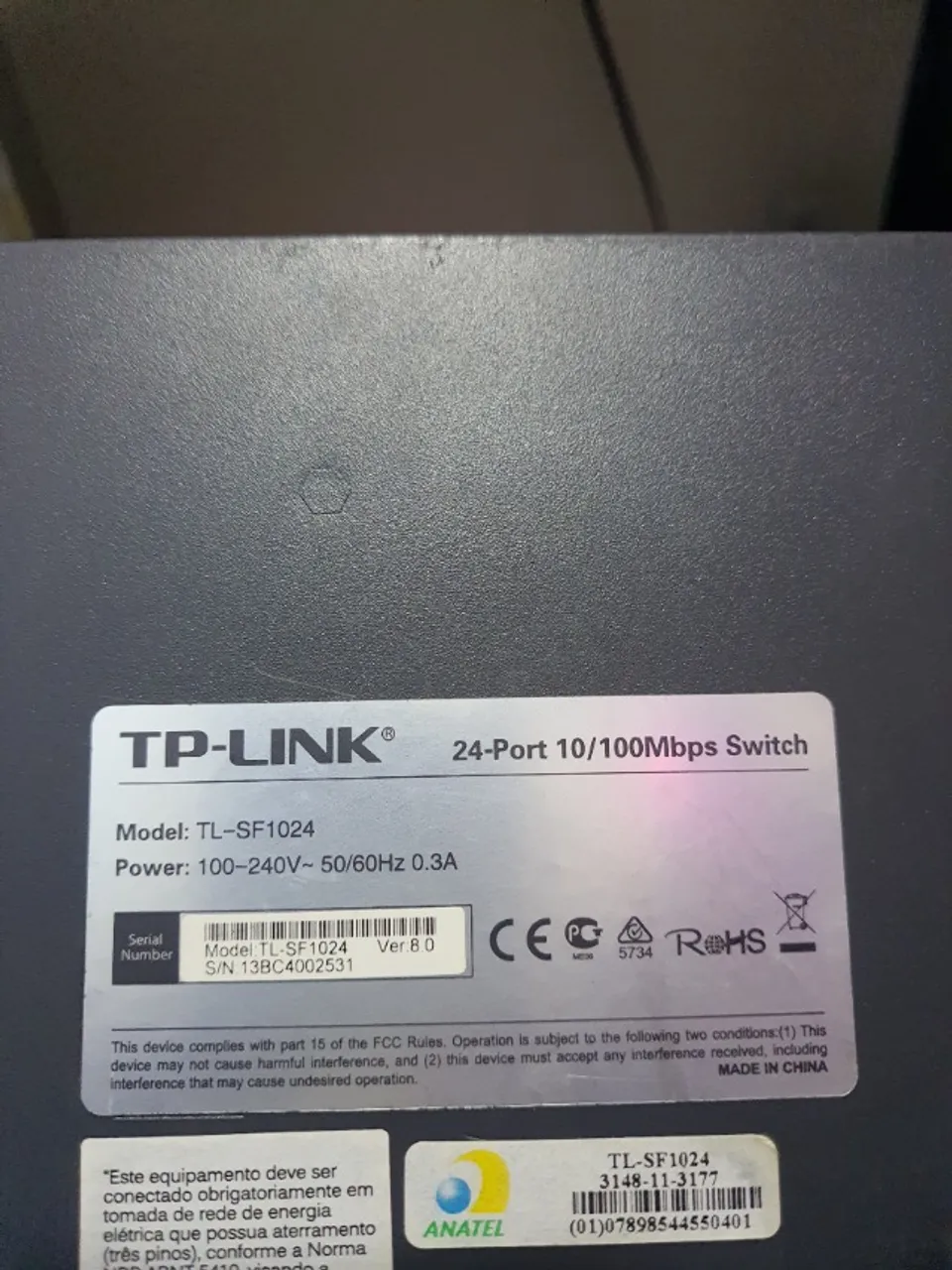Switch TP-Link ou Intelbras 24 portas R$ 150,00