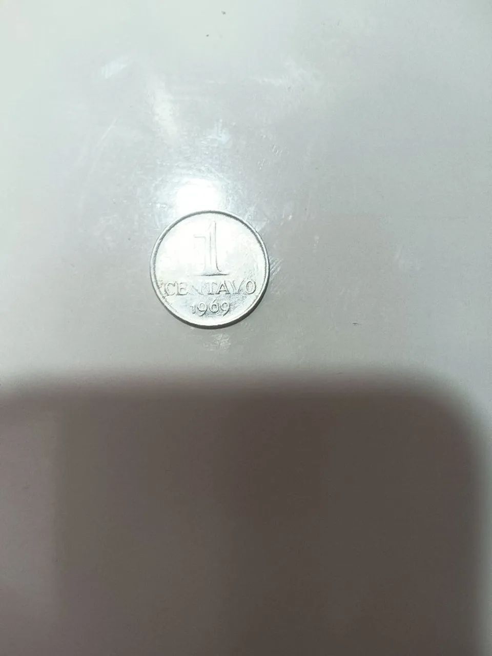 Moeda antiga de um centavo 1969
