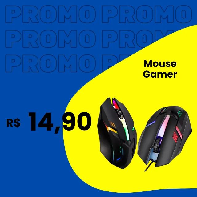 Mouse Gamer Led Rgb 7 Cores Com Fio Usb 1200dpi Ms-62 Exbom