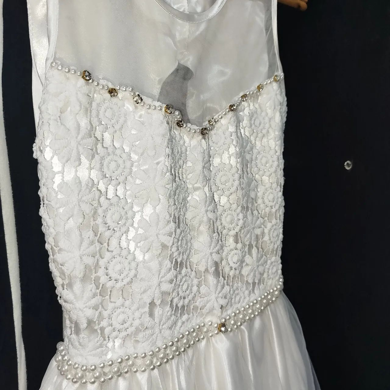 Vestido branco de Primeira comunhão/Crisma/Daminha - Foto 3