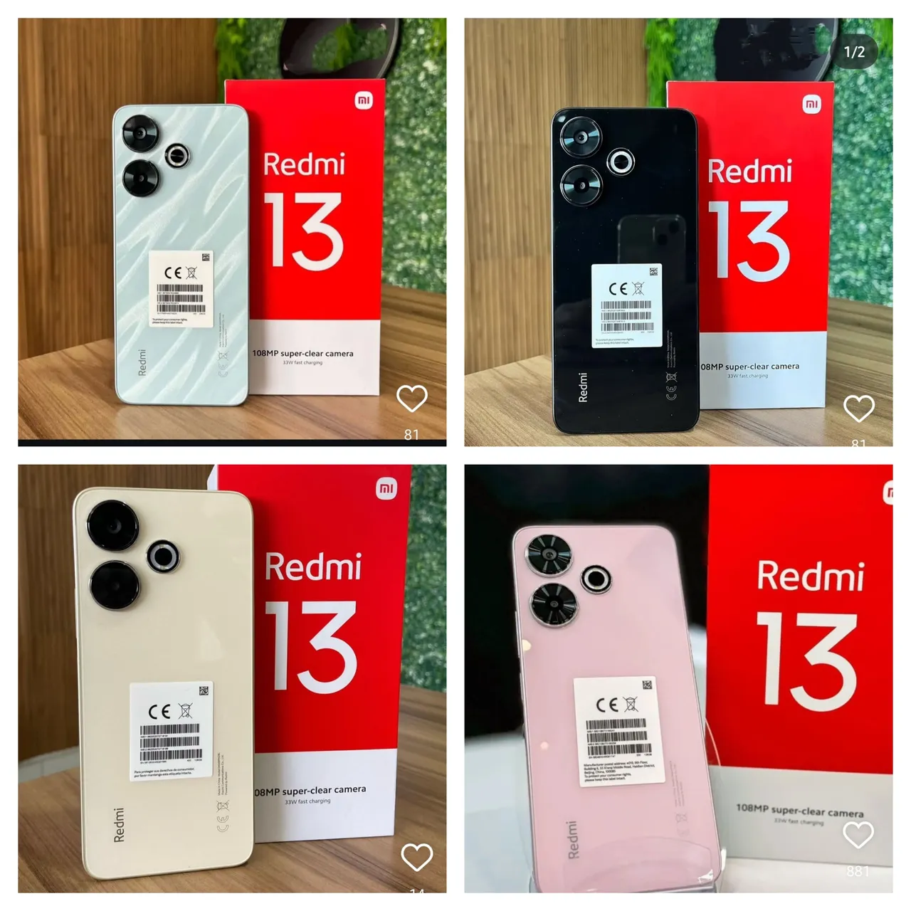 Redmi 13 - Várias Cores - Novo e Lacrado 256gb/8RAM apenas: 999$