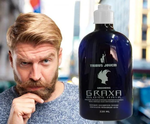 Pomada e creme para cabelo Grooming Graxa Gloss Hair: Estiliza, Finaliza, Mantém O Liso