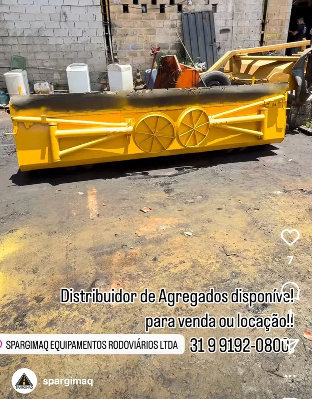 Distribuidor de agregados.