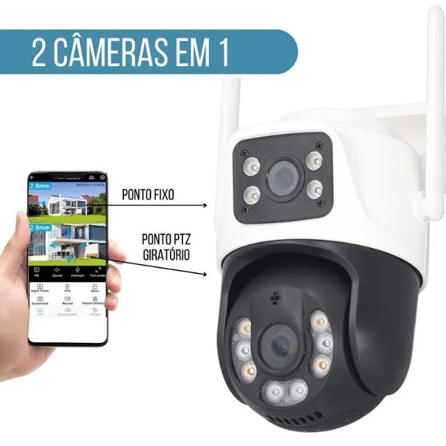 Câmera Wi-fi com aplicativo monitoramento da sua casa