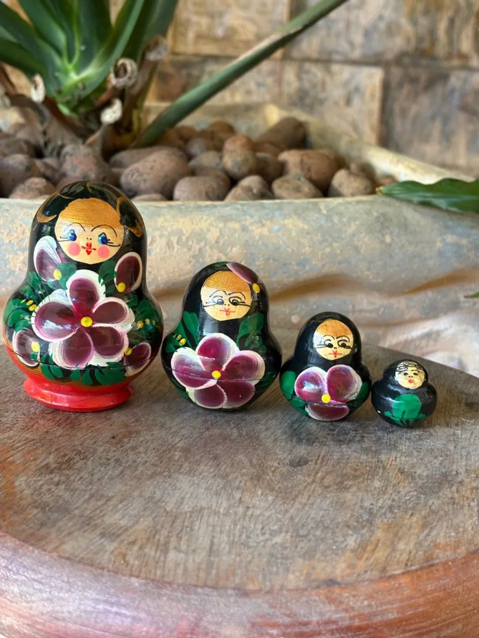 Conjunto de Bonecas Russas Matryoshka Pintadas à Mão