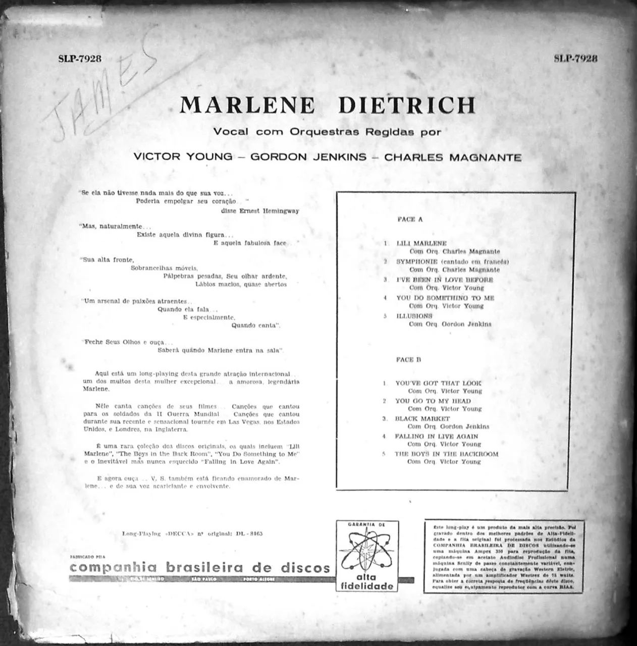 LP em vinil - Marlene Dietrich - Foto 2