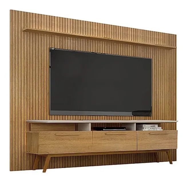 Rack com Painel Curitiba para Tv Até 75 Polegadas Valdemoveis - Foto 3