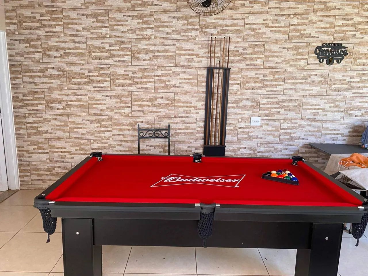 Mesa de bilhar Budweiser   Aceito troca  - Foto 3