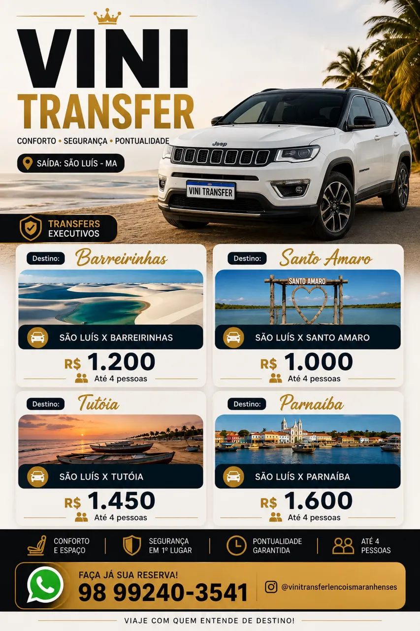 Transfer para os lençóis maranhenses