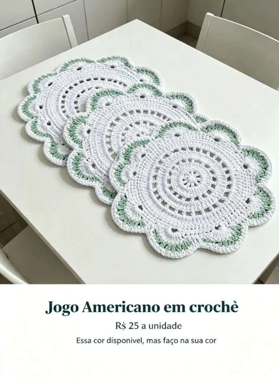 Jogo americano em croché  - Foto 2