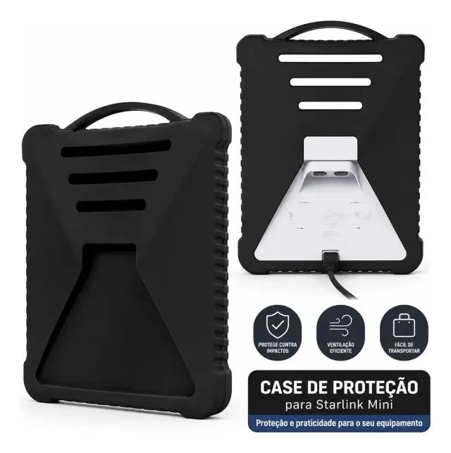 Capa Silicone Starlink Mini - Proteção contra queda, chuva e sol