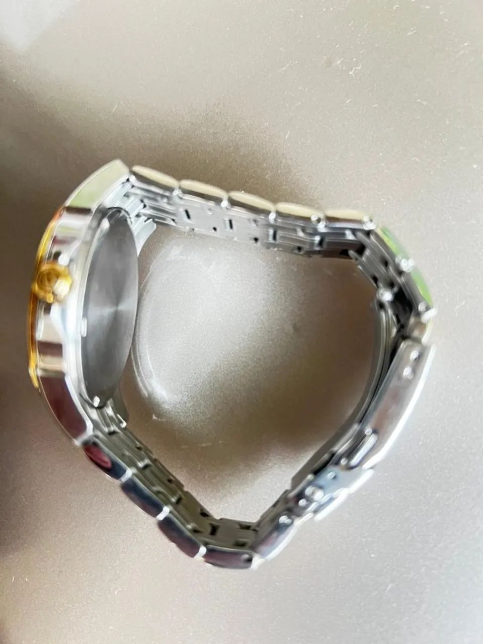Relógio, Bulova, puls. aço dourado e prateada, most. preto - Foto 4