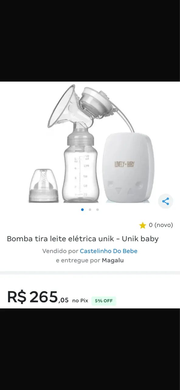 Bomba extratora de leite 