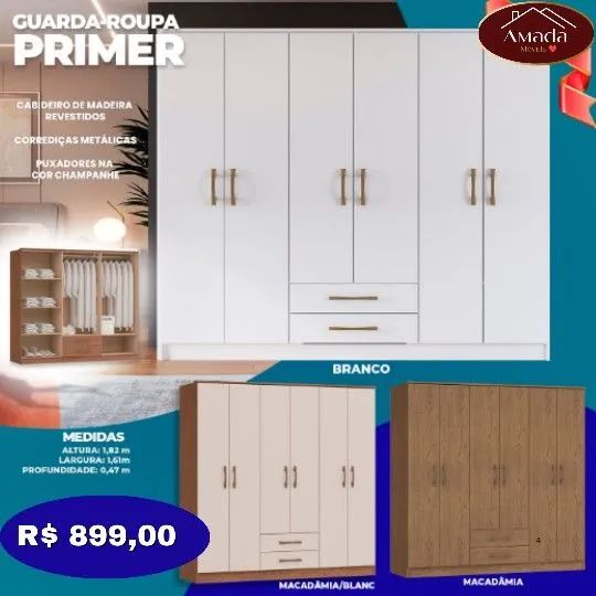 Guarda roupa casal primer , à pronta entrega  - Foto 2