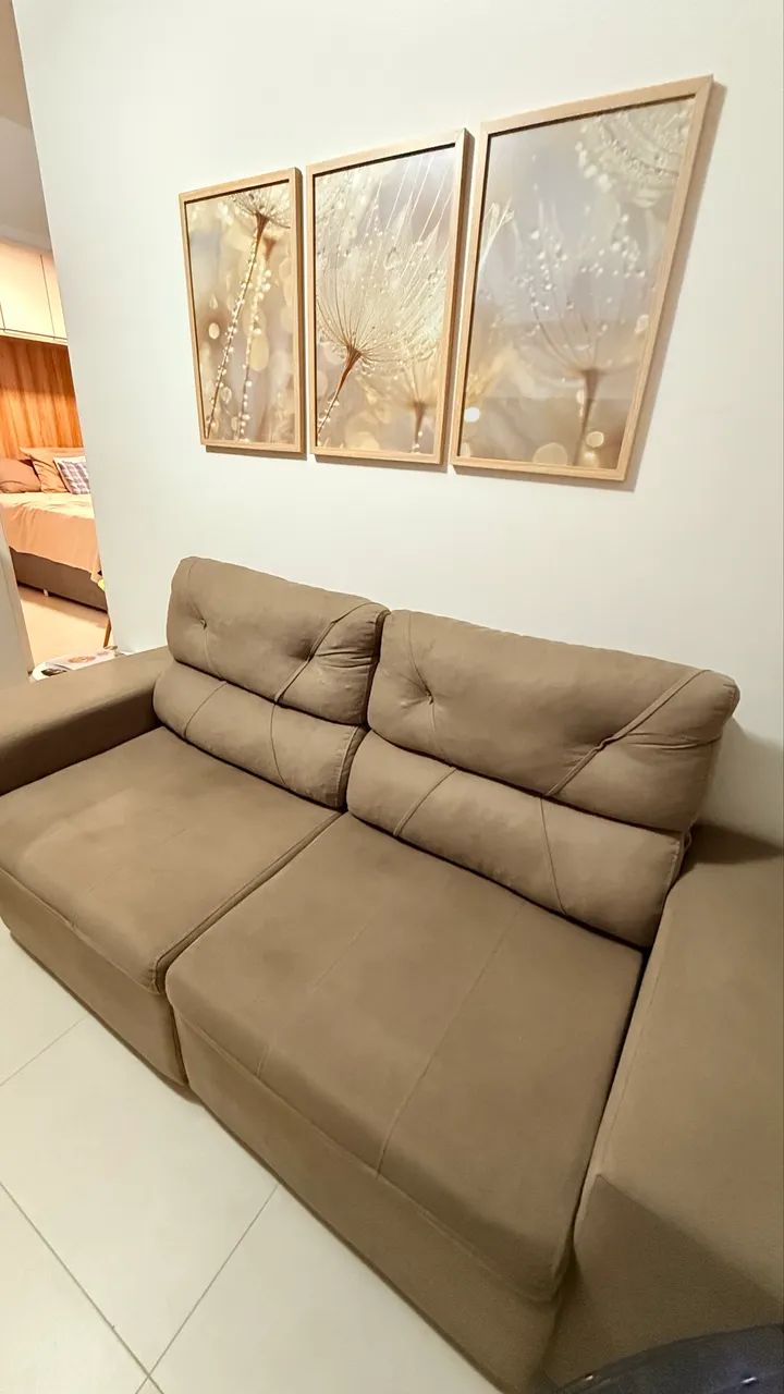 Sofá 3 lugares Retrátil Reclinável