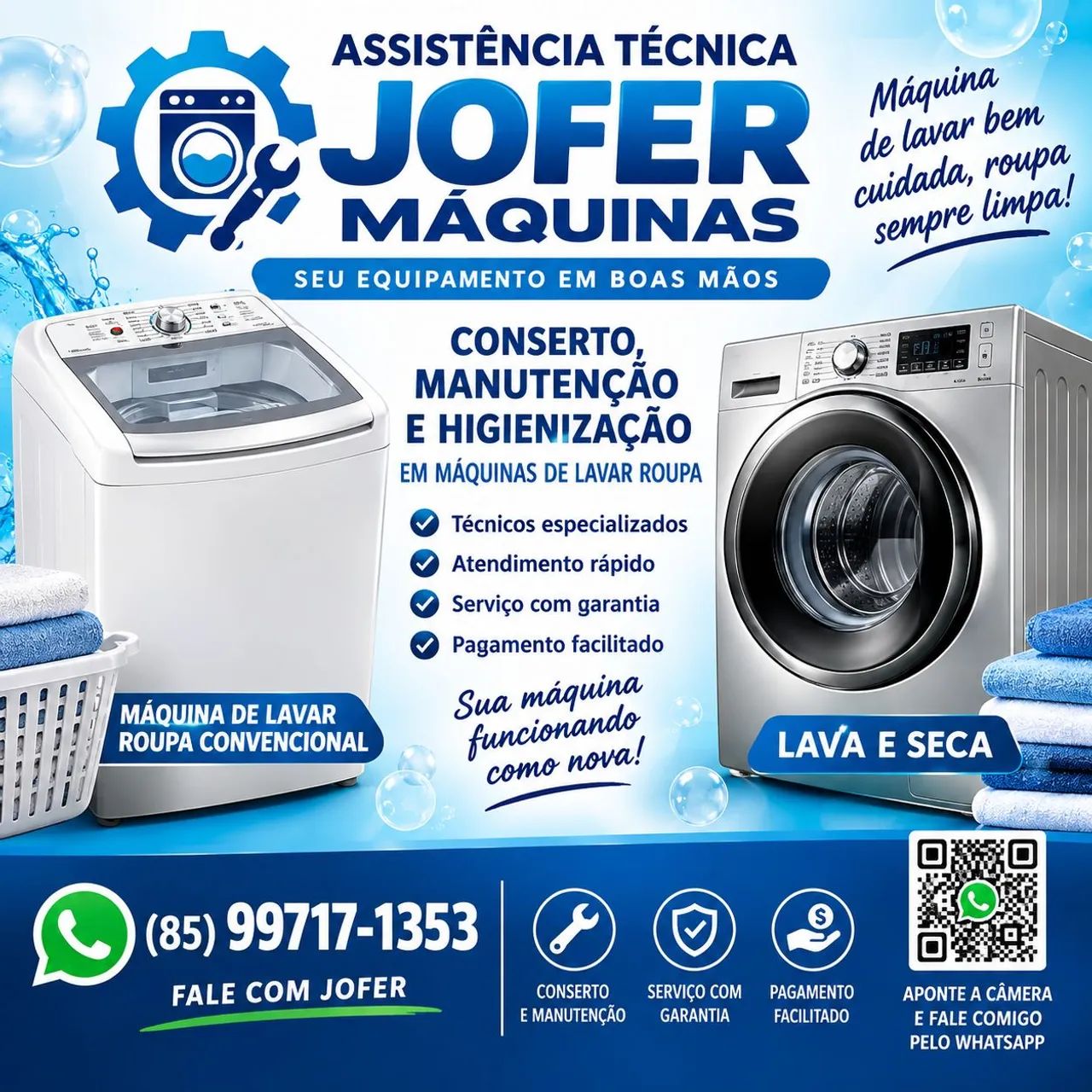 Máquina de lavar roupa limpeza e conserto 