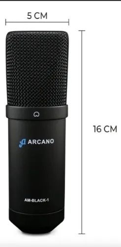 Microfone Condensador USB Arcano AM-BLACK-1 - Foto 4