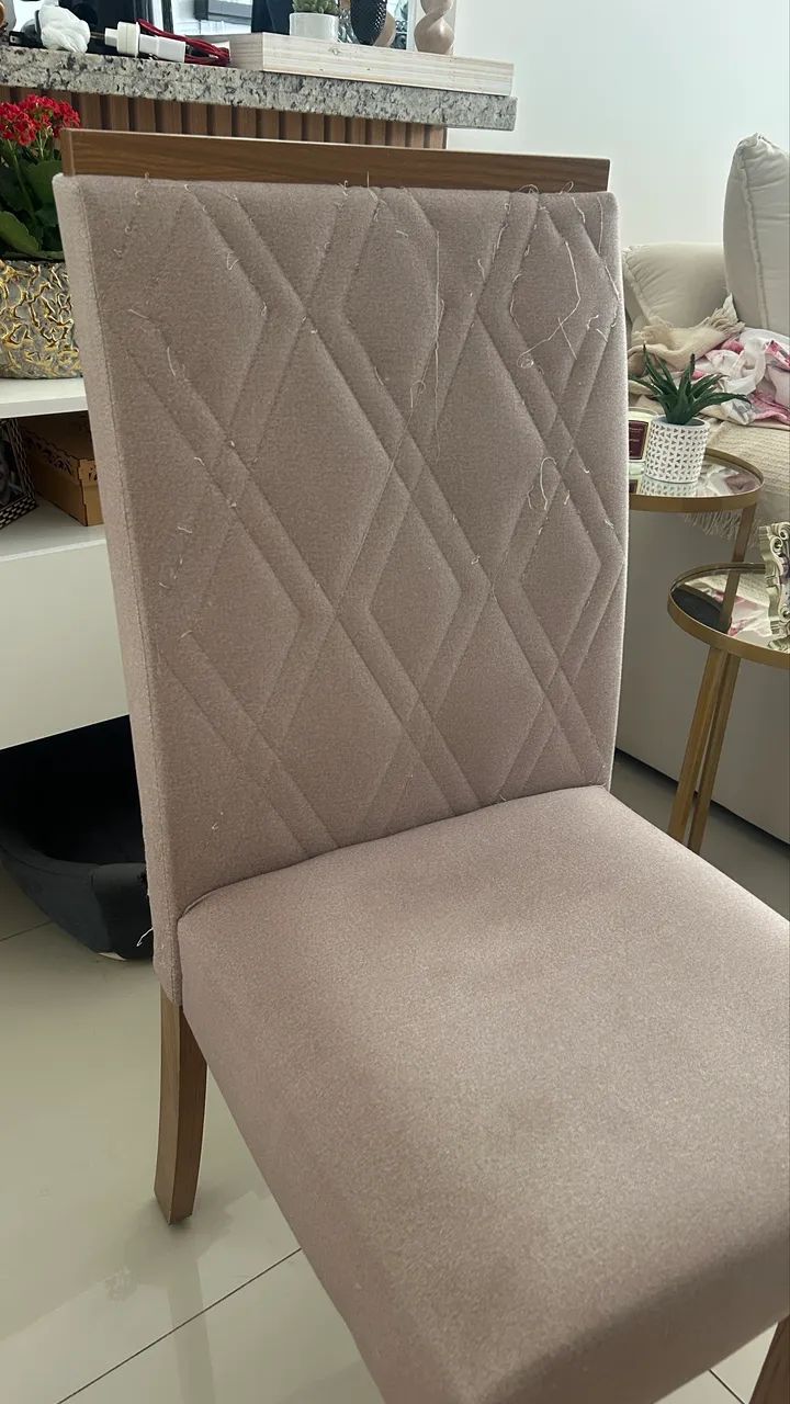 Mesa de jantar retangular 6 lugares com cadeiras - Foto 5