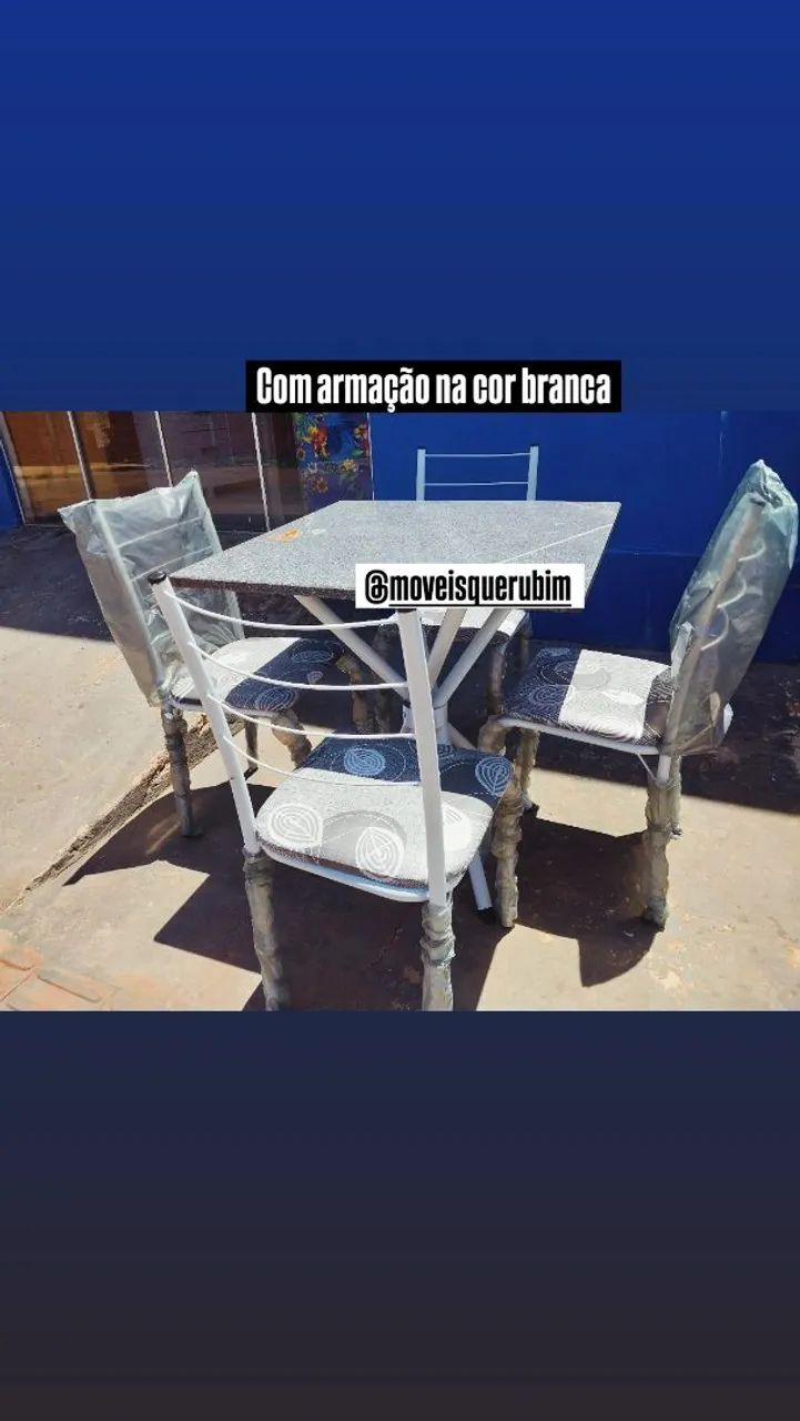 Mesa de Cozinha Nova com 4 cadeiras 