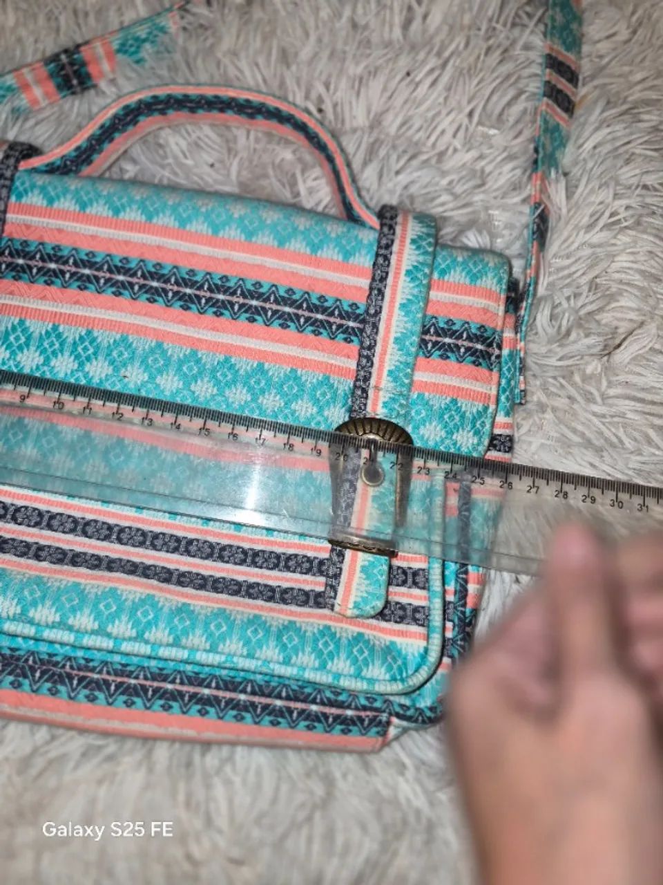 bolsa colorida azul e rosa - Foto 4