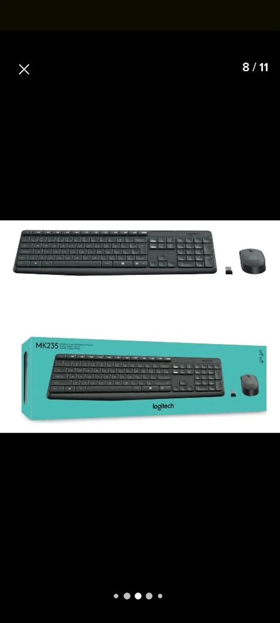 Kit teclado e mouse sem fio Logitech MK 235 - Foto 5