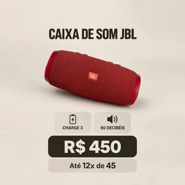 CAIXA DE SOM JBL CHARGE 3