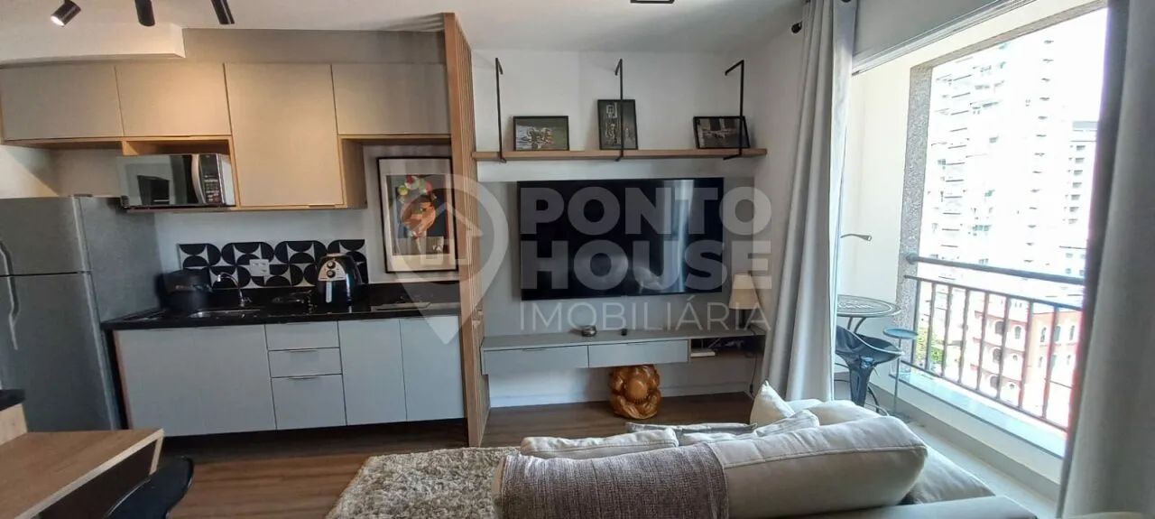 Studio mobiliado com 1 dormitório para alugar e vender, 30 m², sem vaga - Foto 4