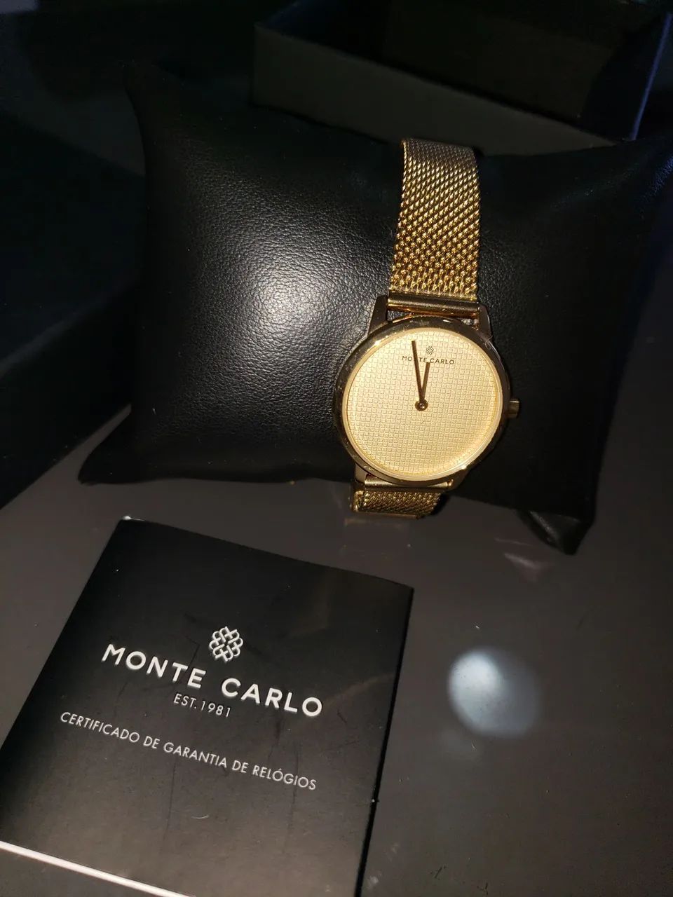 Relógio feminino dourado Monte Carlo - Foto 2