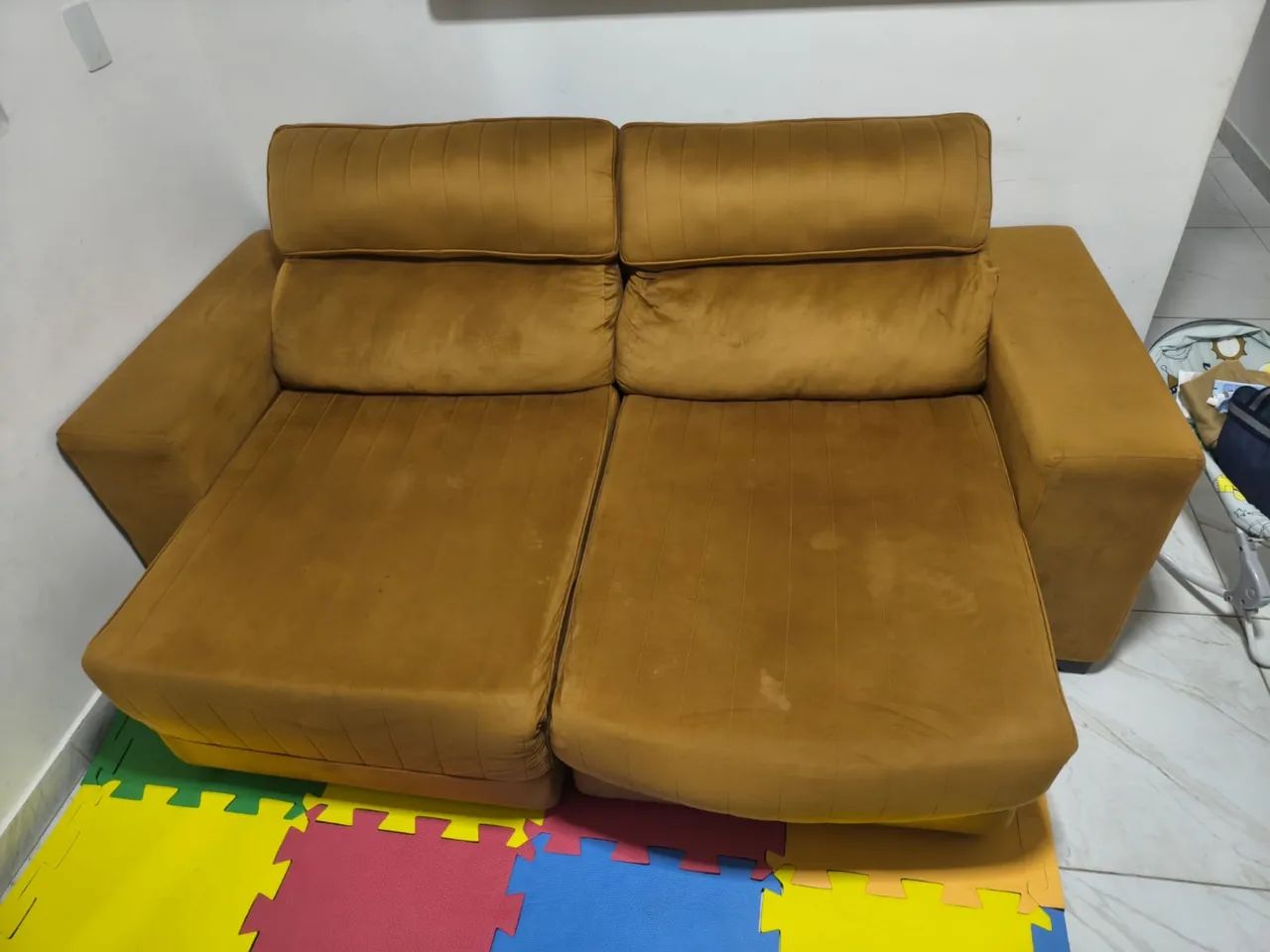 Sofá retrátil e reclinável (seminovo) 