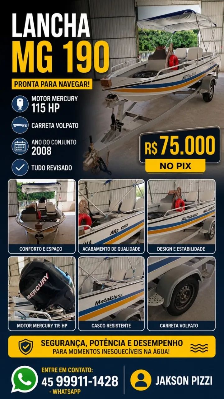 Lancha MG190 super nova