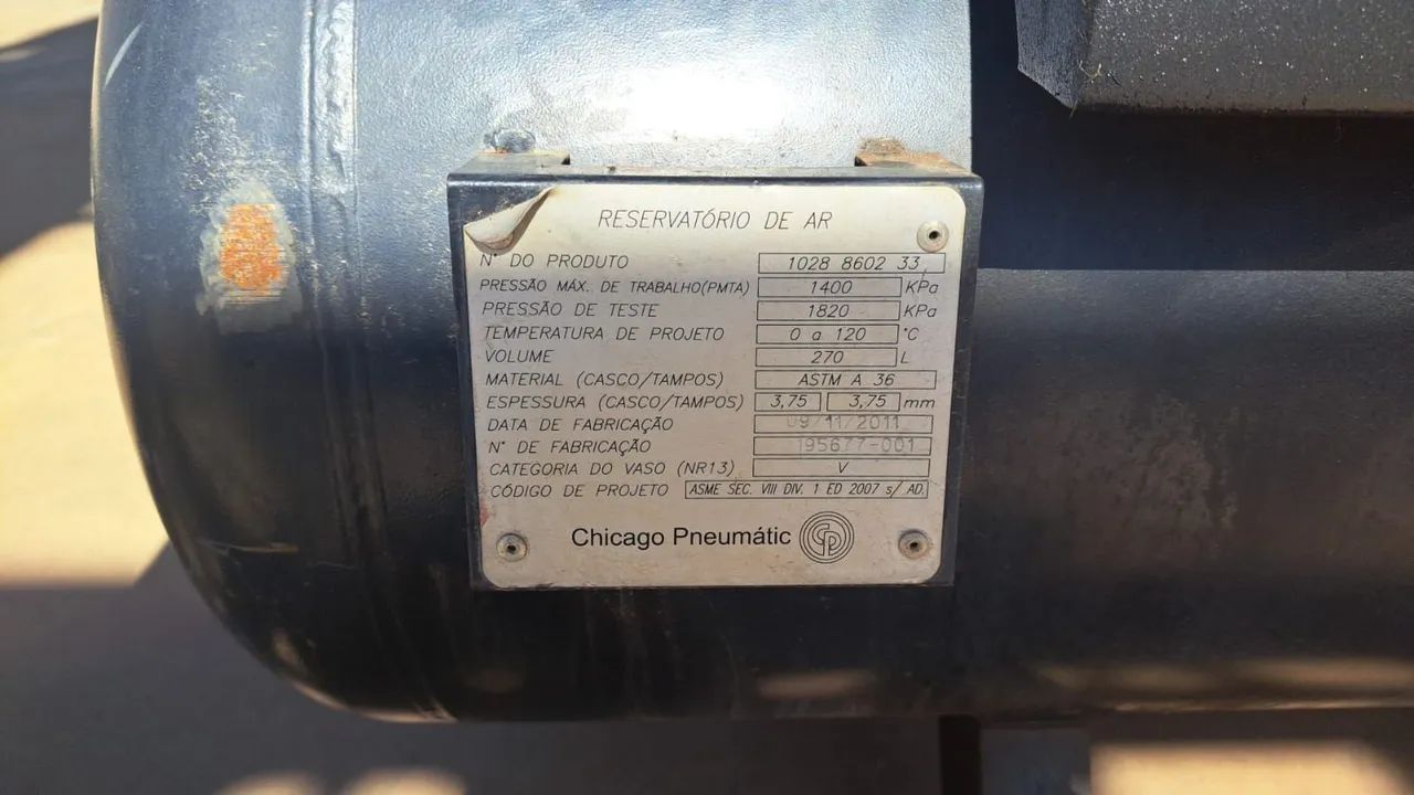 Compressor parafuso Chicago pneumatic CPM15 completo com secador