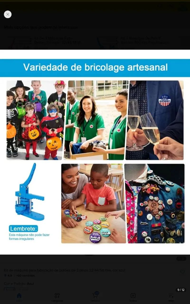 MAQUINA DE BOTTONS Azul  - Foto 2