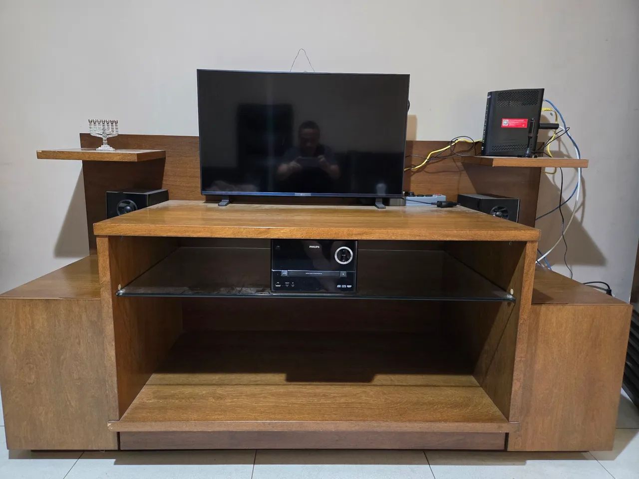 Rack imbuia maciça