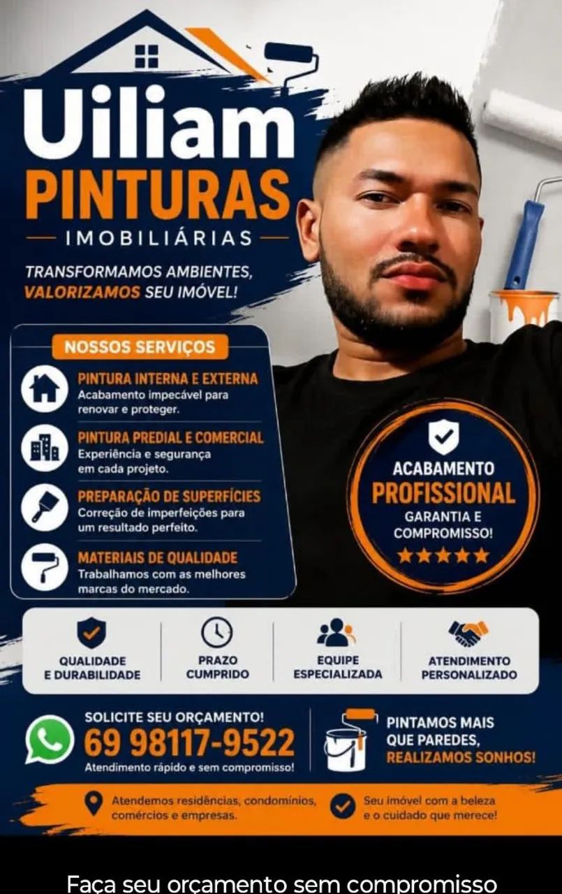 Serviço de pintura residencial e comercial 