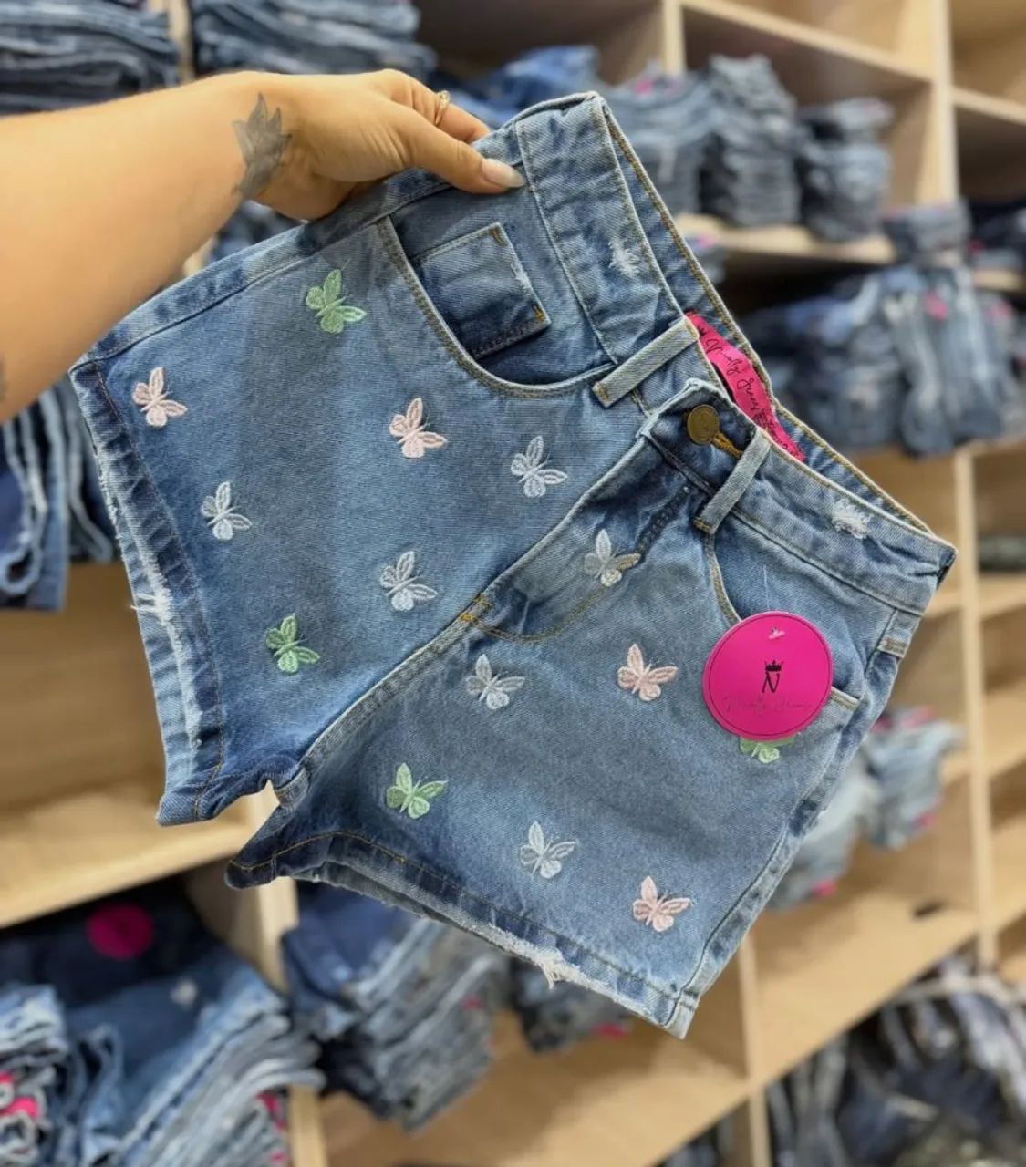 Shorts jeans bordado  - Foto 2