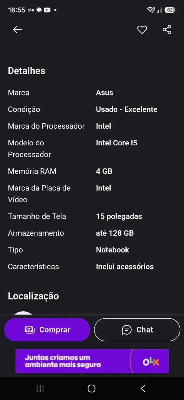 NOTEBOOK ASUS SEMI NOVO 128GIGA - Foto 3