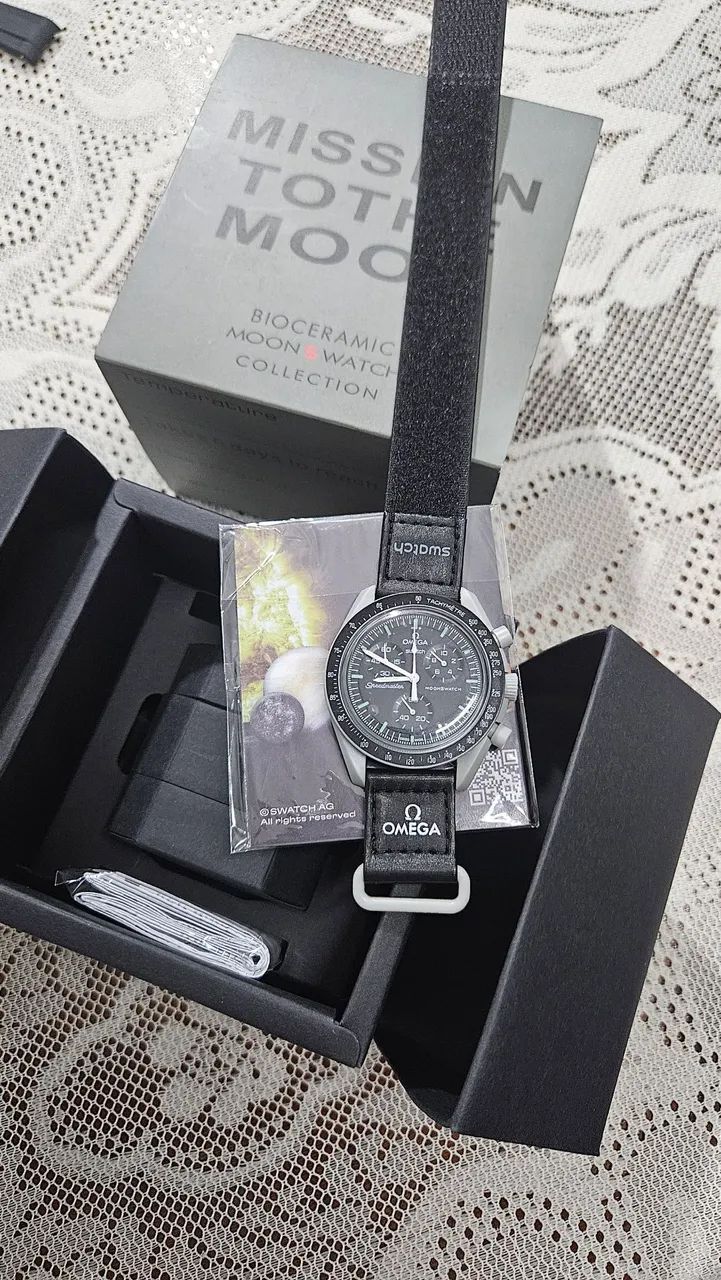 Relógio Omega x Swatch Moonswatch - Completo com caixa - Foto 5