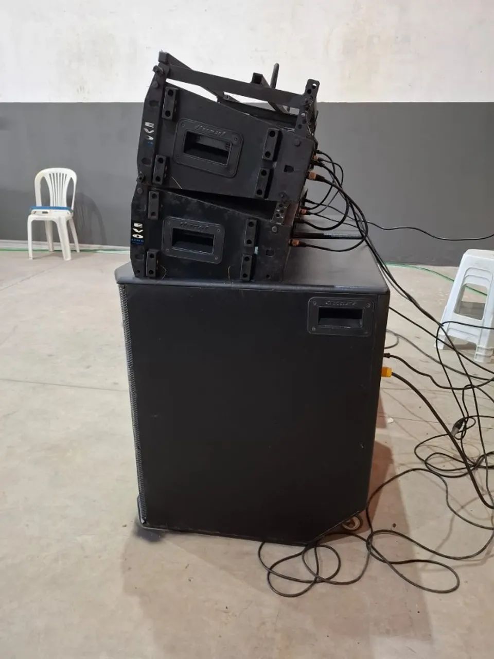 Som profissional Line Array Oneal + Subwoofer + Painel de controle 2