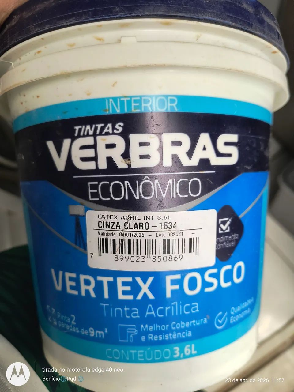 TINTAS SEMI BRILHO Cinza Neutro e Cinza claro  - Foto 2