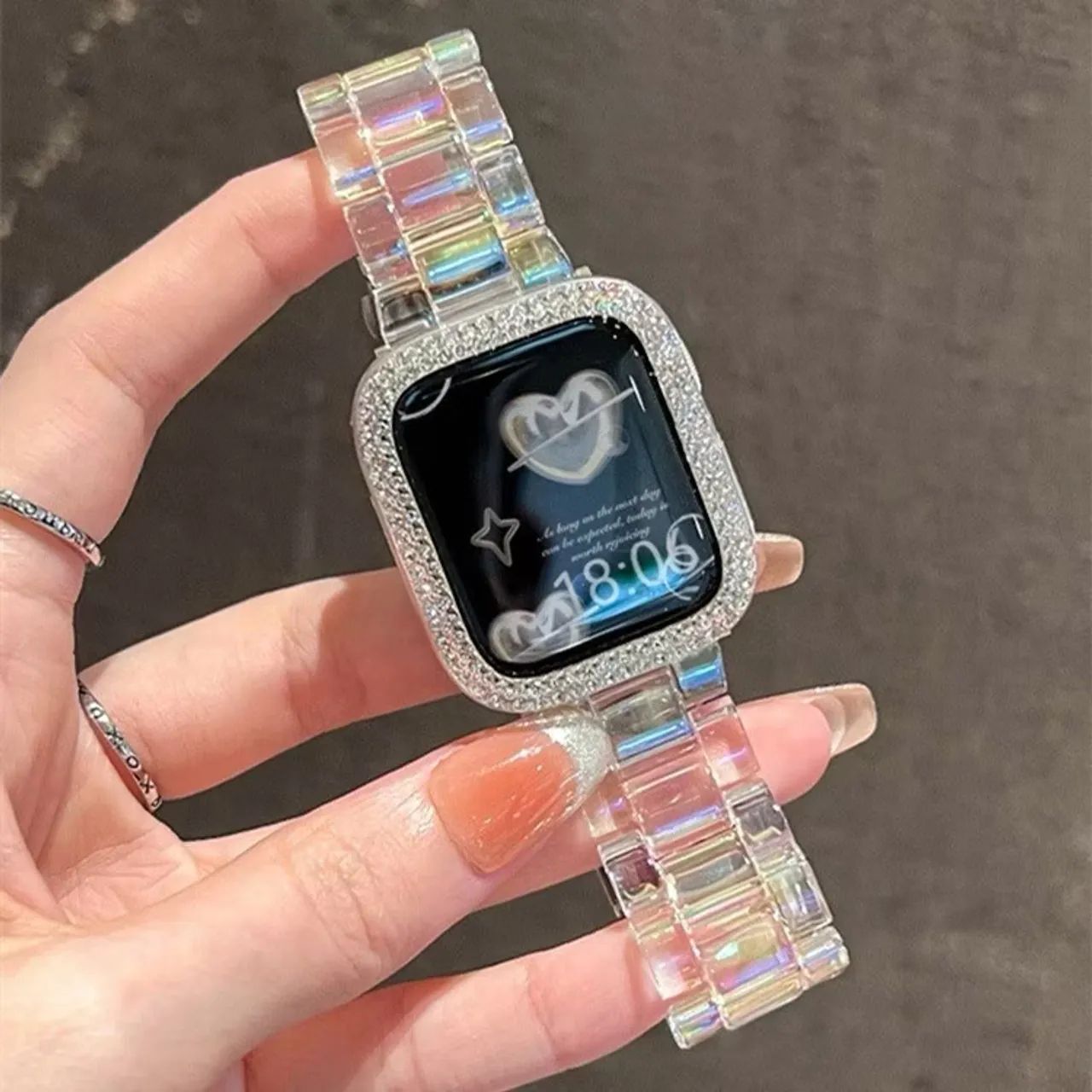 Pulseira transparente rainbow Apple Watch 42mm - Foto 2