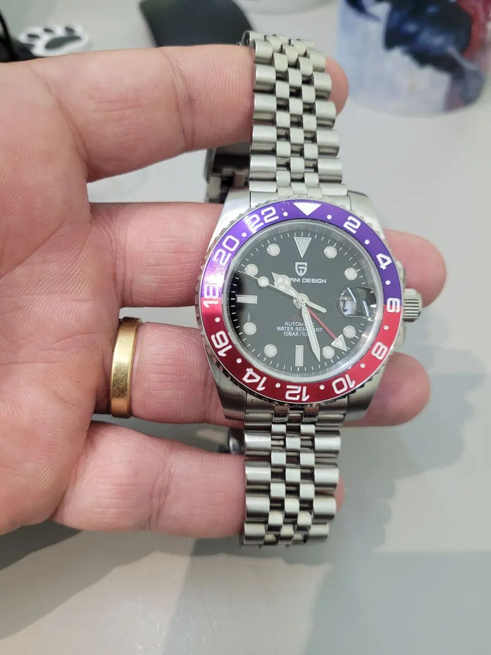 Relógio Pagani Design GMT Pepsi Automático  - Foto 5
