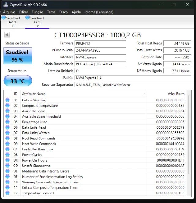 SSD NVME Crucial P3 Plus M2 1TB - Foto 3