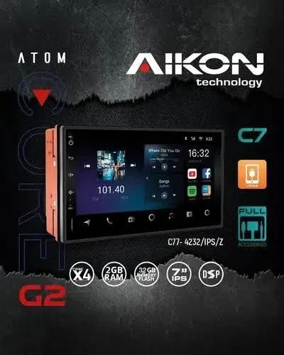 Central Multimídia Aikon. 7" com Android auto e Apple Carplay sem fio  - Foto 3