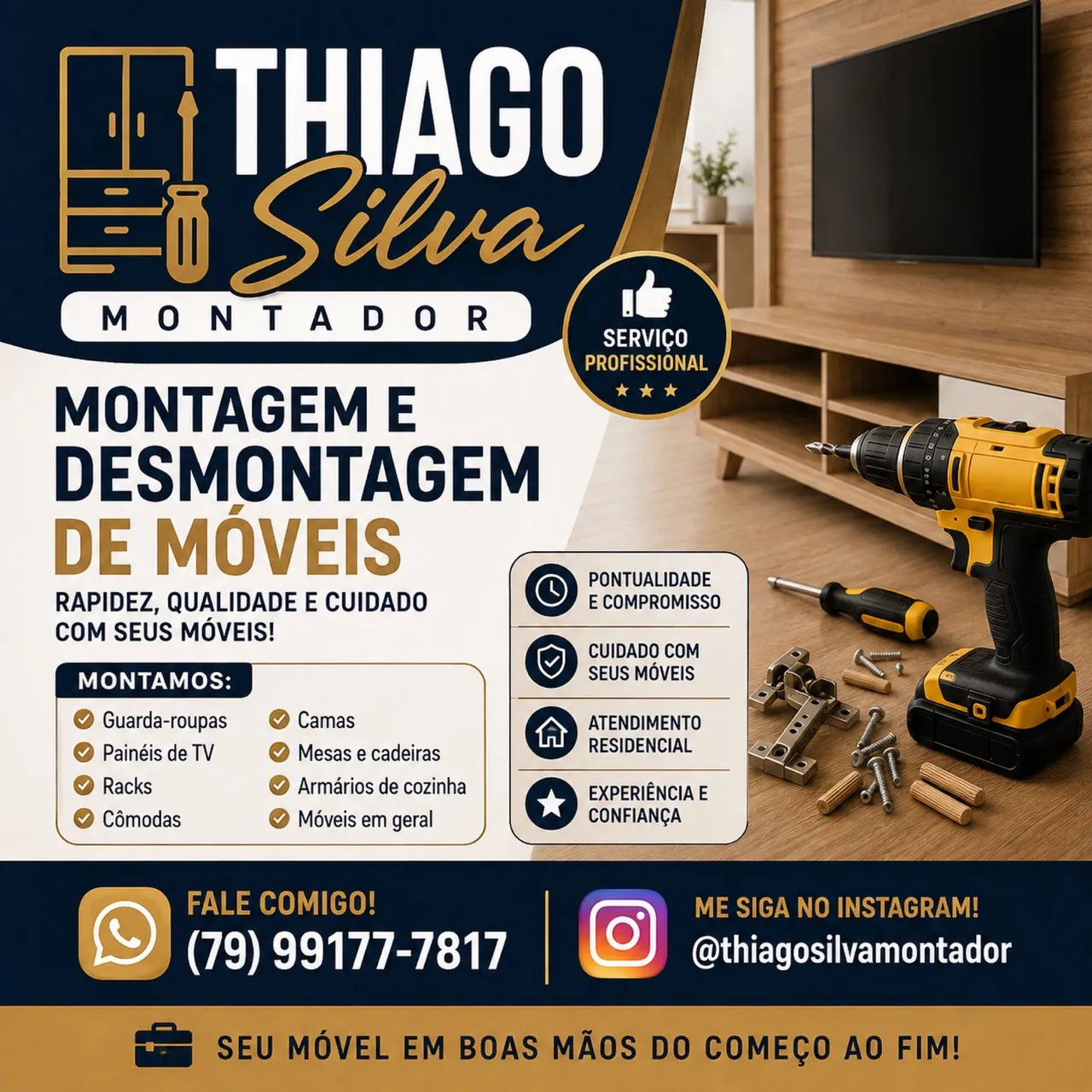 Montador de móveis profissional 
