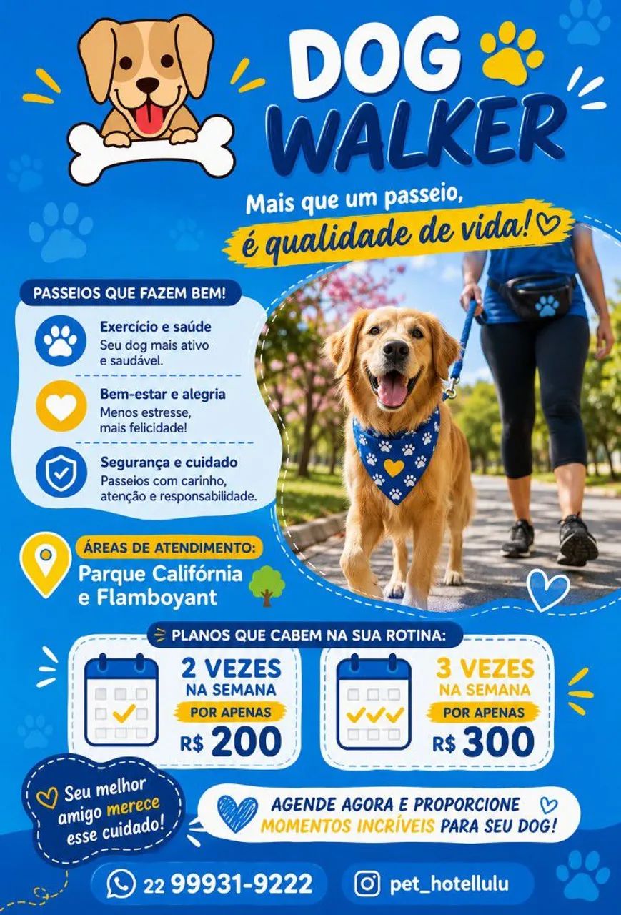 DOG WALKER - PASSEIOS COM SEGURANÇA E CARINHO